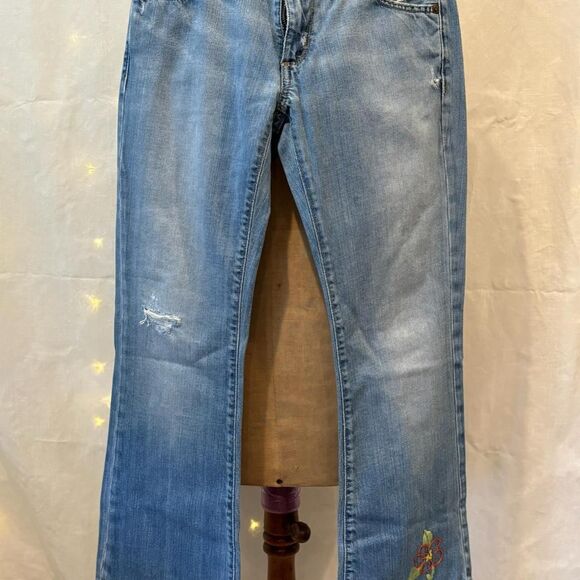 Ralph Lauren Polo Jeans Low Rise Whitney Jean Women's Embroidered Bootcut Jeans - Picture 1 of 7